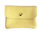 LEATHER CARD WALLET - BUTTERCUP YELLOW