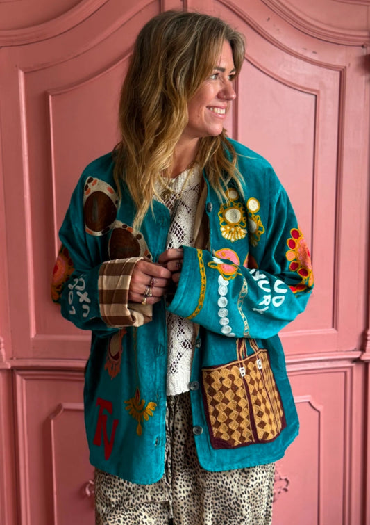 HANDMADE LINED VELVET JACKET - 12-16