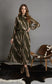 VISCOSE BOW TIE MAXI DRESS - 10-14 - KHAKI