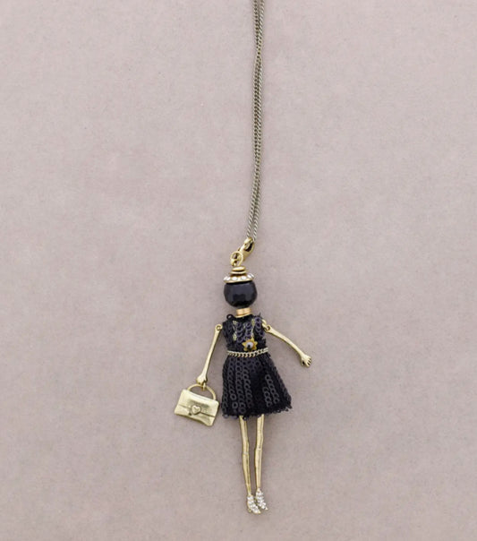 LONG PENDANT DOLL NECKLACE