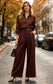 HIGH WAISTED PALAZZO -10-16 - BURGUNDY