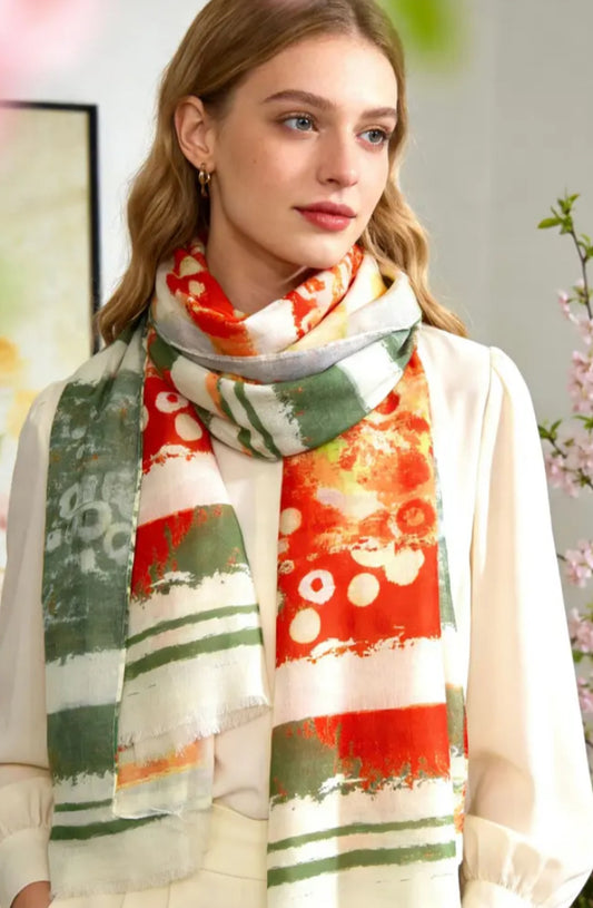COTTON BLEND SCARF