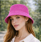 WOVEN BUCKET HAT - FUSCHIA