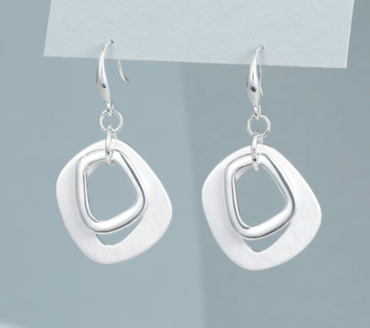 DROP HOOK EARRINGS - SILVER