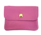 LEATHER CARD WALLET - BUBBLEGUM PINK