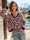 LEOPARD PRINT KNIT - 10-16 - BURGUNDY