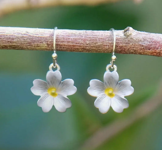 PRIMROSE RHODIUM PLATED HAND ENAMELLED EARRINGS