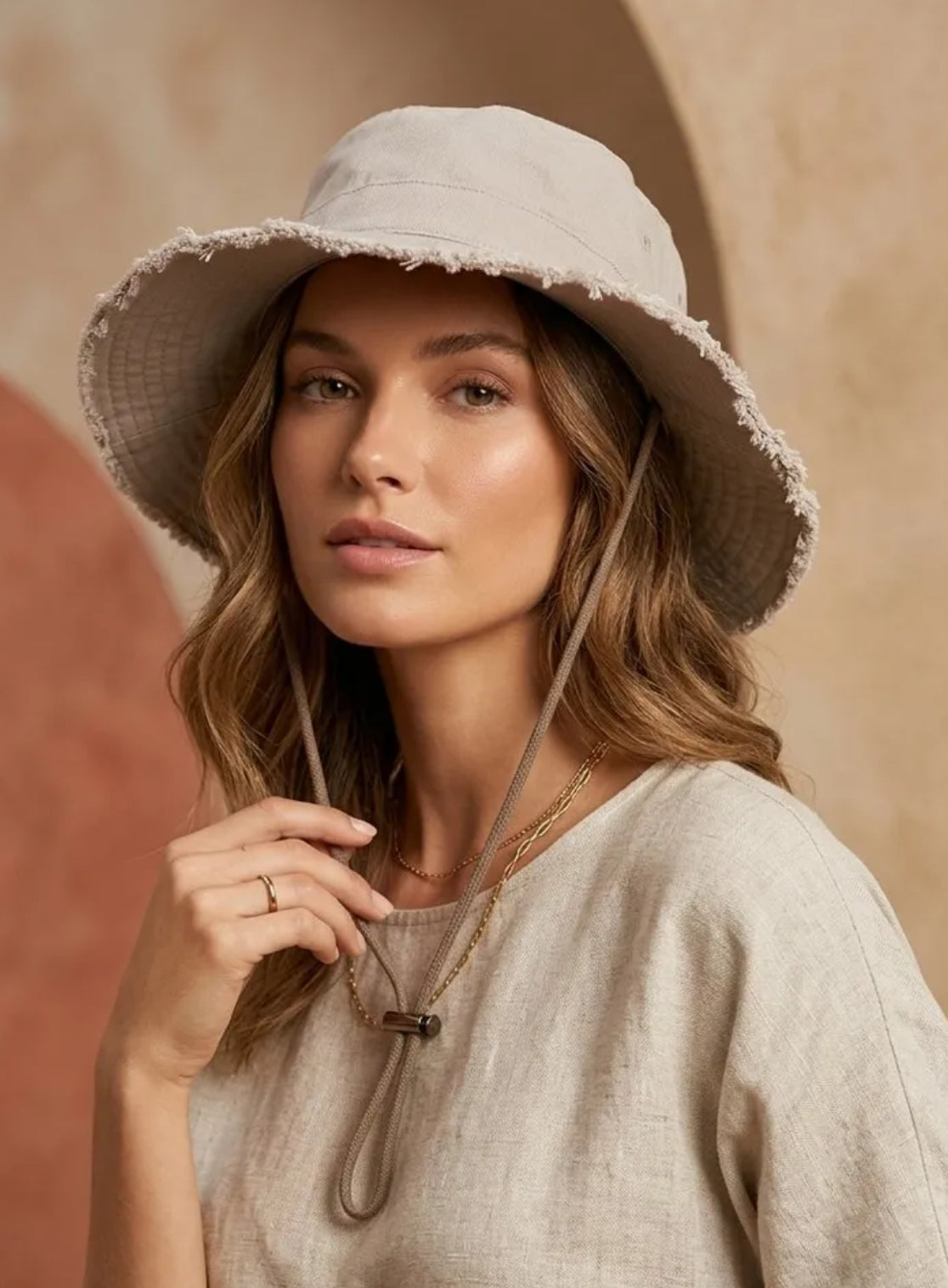 COTTON TIE BUCKET HAT