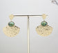 FAN STATEMENT EARRINGS - GREEN