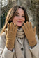 TEDDY GLOVES - CAMEL