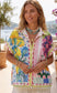LINEN BLEND MULTI PRINT SHIRT - 10-16