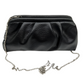 LEATHERETTE EVENING CLUTCH - BLACK