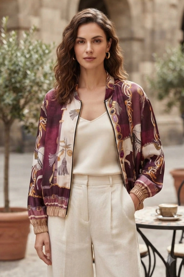 LIGHTWEIGHT PRINT JACKET - 10-16
