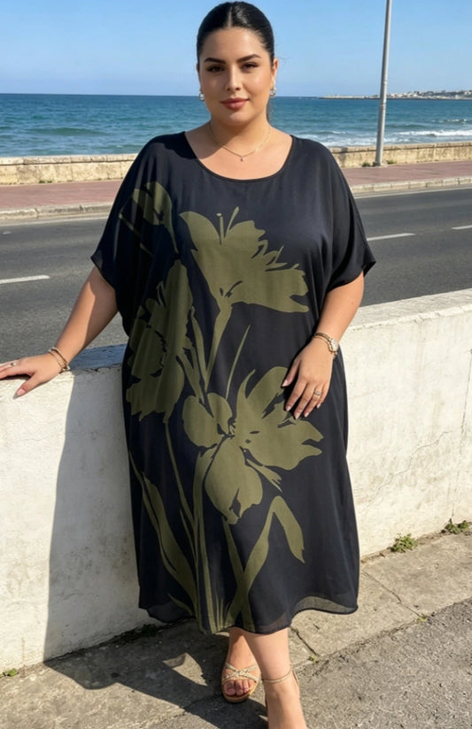 FLORAL KAFTAN DRESS - 12-18
