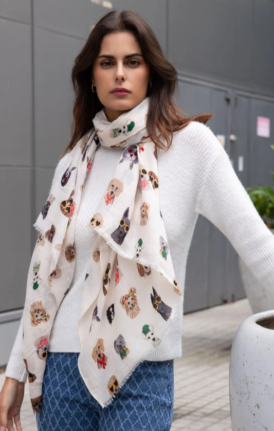 DOG PRINT SCARF
