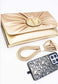 RUCHED OCCASION BAG - GOLD