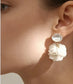 STATEMENT FLOWER EARRINGS- WHITE