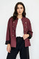 MILITARY SUEDETTE JACKET - 10-16 - BURGUNDY