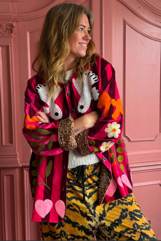 HANDMADE LINED VELVET JACKET - 12-16