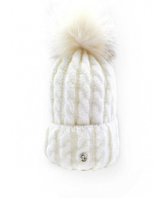 FLEWCE LINED REMOVABLE POM HAT