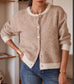 TWO TONE CARDI - 10-14 - BEIGE