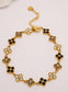 FLOWER CRYSTAL BRACELET- BLACK