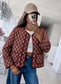 QUILTED JACKET - 8-14- BURGUNDY