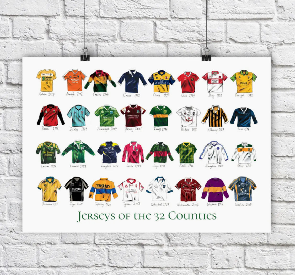 32 GAA JERSEYS PRINT - A3