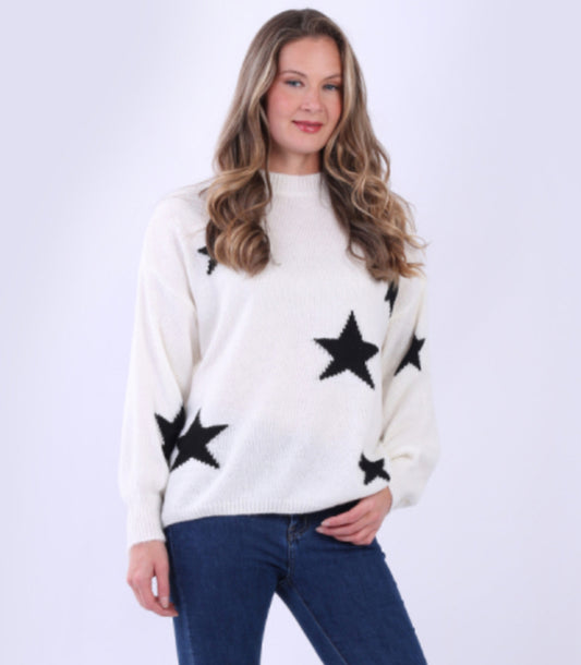 STAR KNIT - WHITE - 12-16