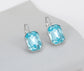 CRYSTAL DROP EARRINGS - BLUE