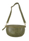 LEATHER SLING CROSSBODY- KHAKI