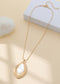 TEARDROP MIXED METAL PENDANT NECKLACE