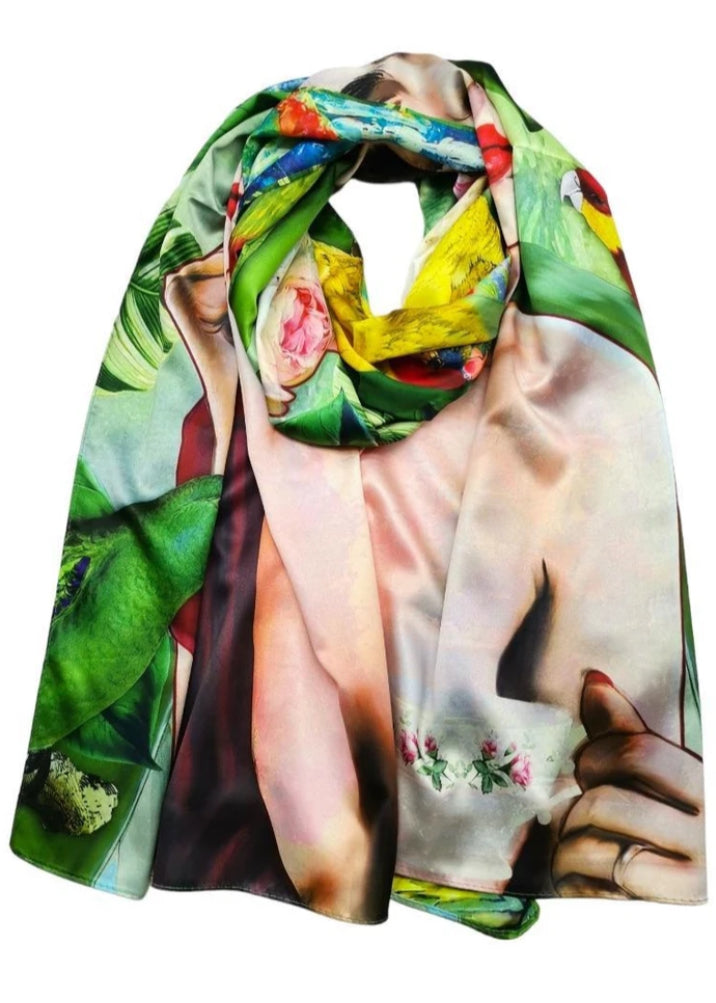 DOUBLE SIDED SILK FEEL SCARF