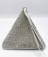 SILVER CRYSTAL TRIANGLE OCCASION BAG