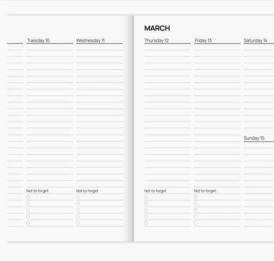 SUN BEIGE FABRIQUE 2026 DIARY