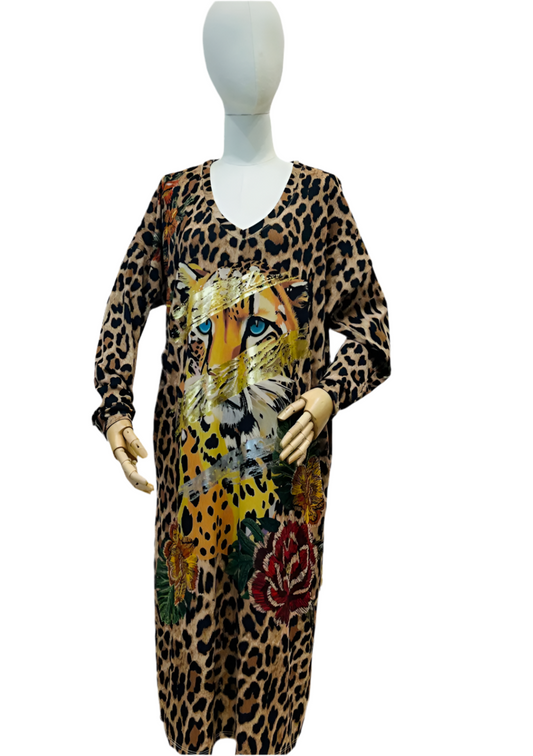 TIGER PRINT DRESS - 10-16