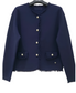 CLASSIC KNIT BUTTON CARDI - 8-12 - NAVY