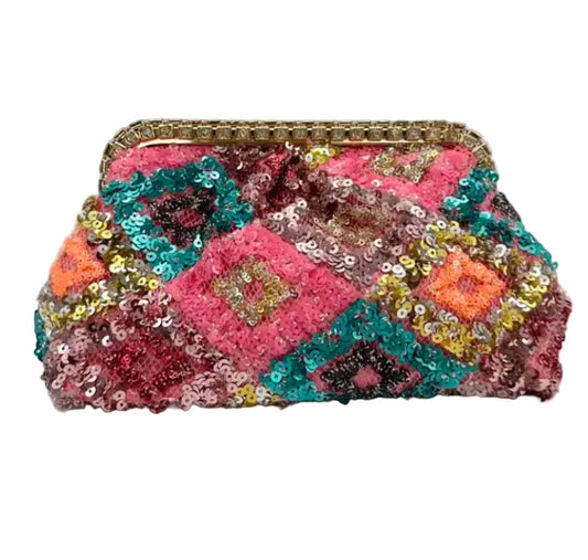 SEQUIN EMBELLISHED CLUTCH