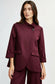 SIDE TIE BLAZER - 10-14 - BURGUNDY