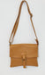 LEATHER SATCHEL STYLE CROSSBODY - CAMEL - MADE IN ITALY