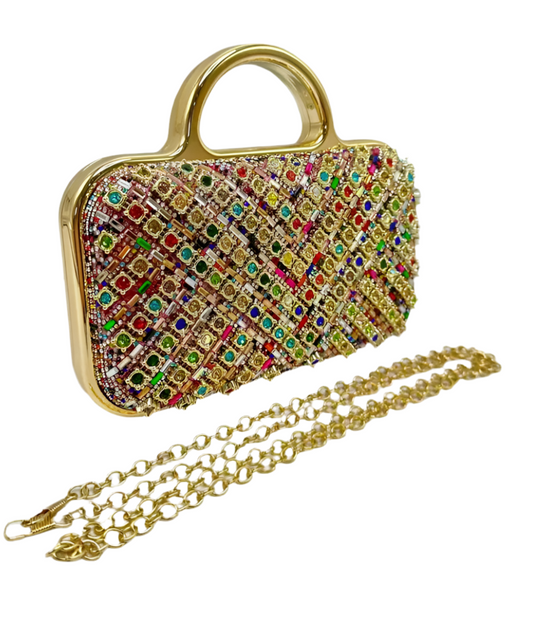 RHINESTONE OCCASION BAG - MULTI