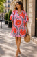 COTTON PRINT DRESS - 10-16 - FUSCHIA