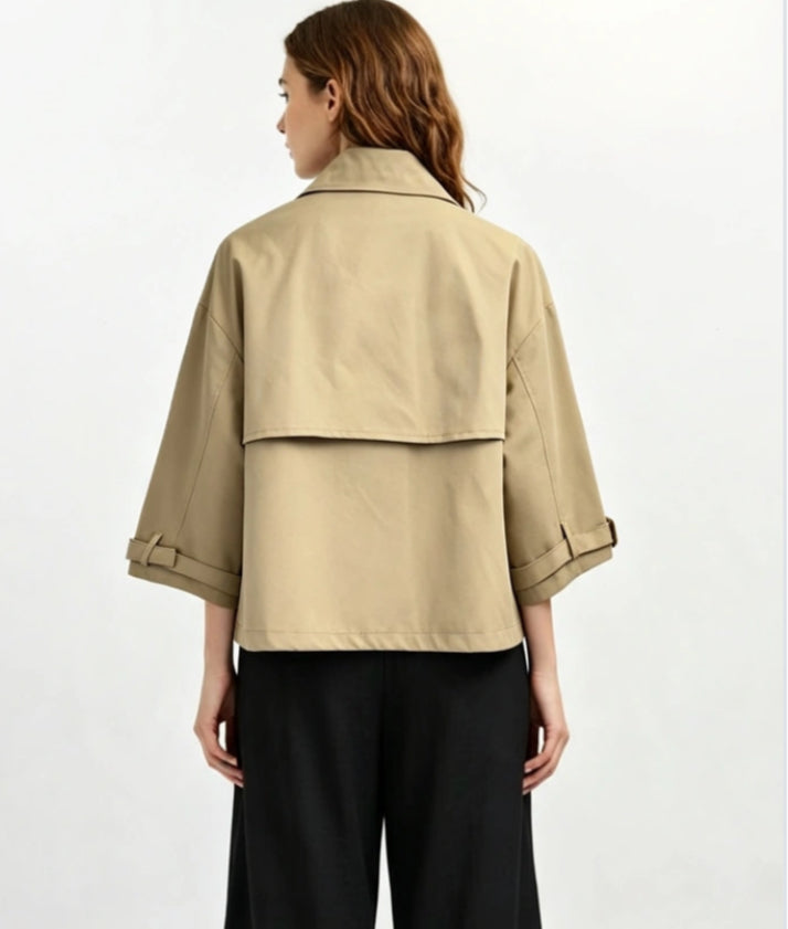SHORT TRENCH - 10-14 - BEIGE