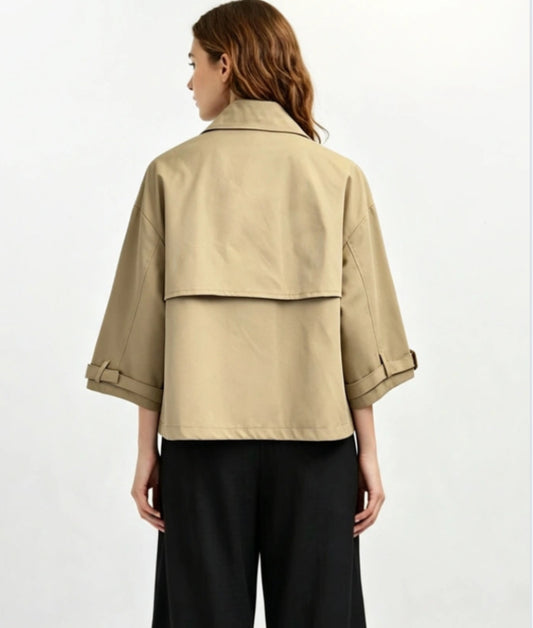 SHORT TRENCH - 10-14 - BEIGE