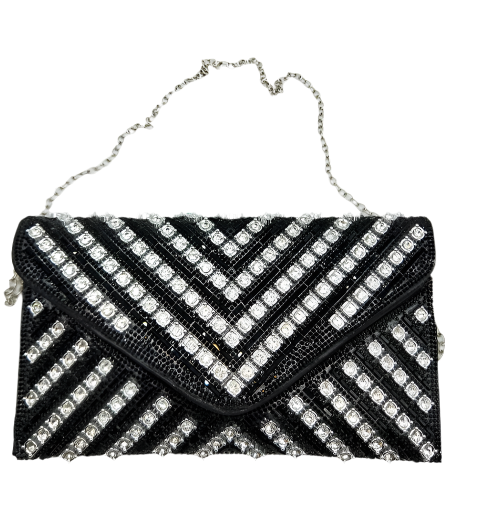 RHINESTONE ENVELOPE CLUTCH
