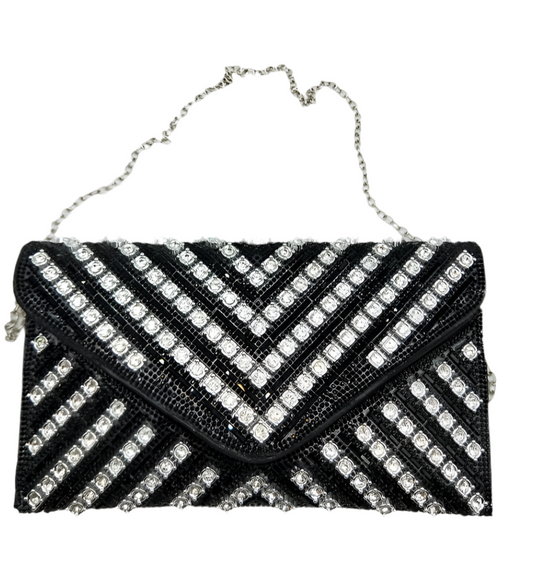 RHINESTONE ENVELOPE CLUTCH