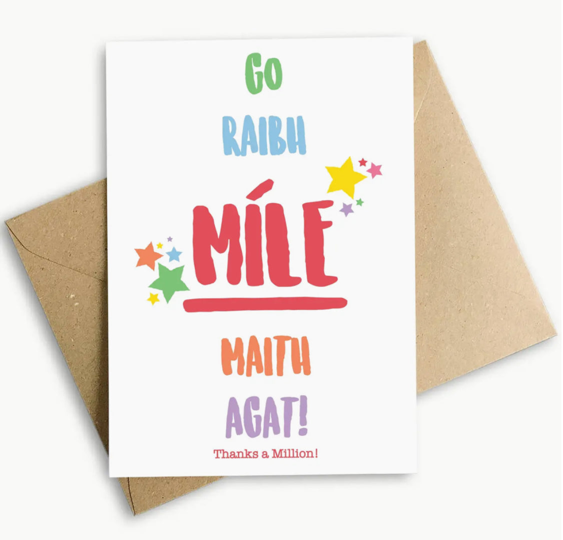 GO RAIBH MILE MAITH AGAT CARD