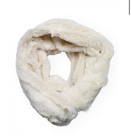 FAUX FUR SNOOD - CREAM