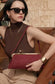 CLASP BAGUETTE BAG - BURGUNDY