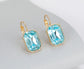 CRYSTAL DROP EARRINGS - BLUE